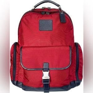 Coach Men’s Travel Backpack in Red/Black